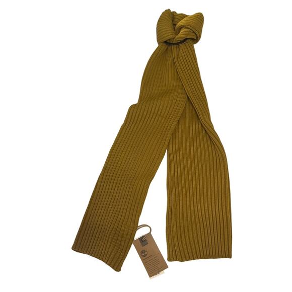 Timberland MENS CHUNKY RIB SCARF J1672 - 231 - 100% Acrylic - Wheat - NEW - Picture 1 of 9